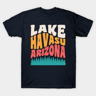 Lake Havasu Arizona Boating Retro Vintage Typography T-Shirt